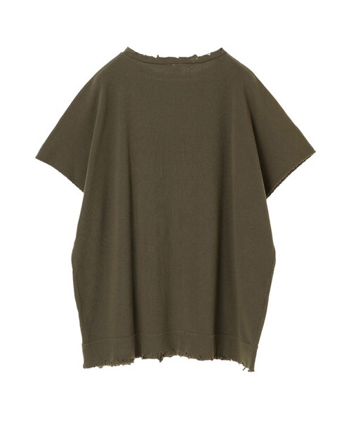 GARAGE OF GOOD CLOTHING（ガレージオブグッドクロージング）の「ダメージ入りサーマルカットソー（トップス・ホワイト/ブラック/カーキ・F）」の2枚目の写真