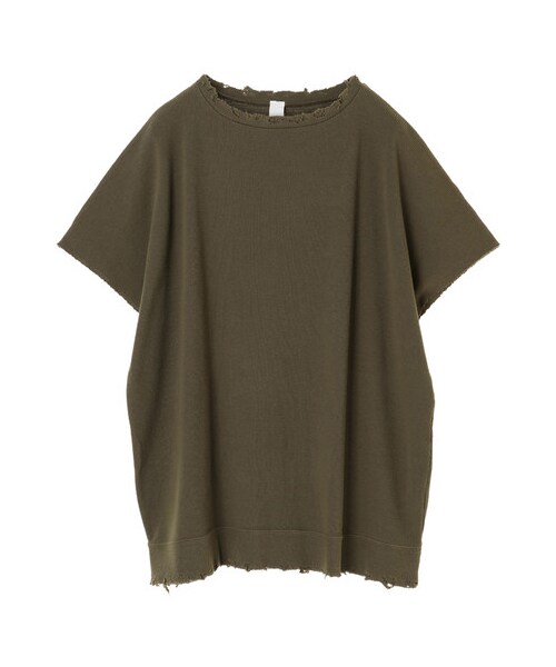 GARAGE OF GOOD CLOTHING（ガレージオブグッドクロージング）の「ダメージ入りサーマルカットソー（トップス・ホワイト/ブラック/カーキ・F）」の8枚目の写真