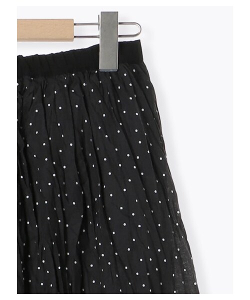 Samansa Mos2(サマンサ モスモス)の「クリンクルスカート(スカート・オフホワイト/チャコールグレー/ブラック・F)」の4枚目の写真