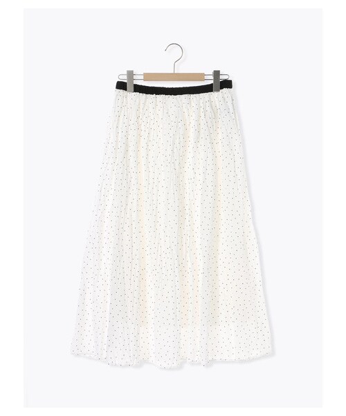 Samansa Mos2(サマンサ モスモス)の「クリンクルスカート(スカート・オフホワイト/チャコールグレー/ブラック・F)」の8枚目の写真