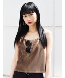 EMODA | 2WAYクロスプリーツキャミソール(キャミソール)