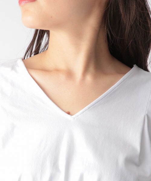 mysty woman（ミスティウーマン）の「カット小花柄シフォンワンピース（ワンピース/ドレス・オフホワイト/ライトグレー/ベージュ）」の12枚目の写真