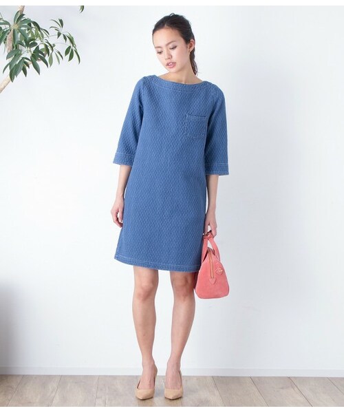 Adam Et Rope Femme アダム エ ロペ ファム アダムエロペ の キルティングデニムワンピース ワンピース ドレス Wear