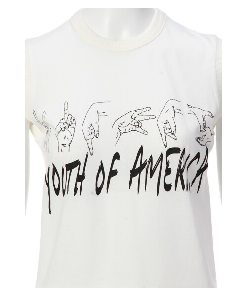 NAKID by G.V.G.V.(ネイキッドバイジーブイジーブイ)の「YOUTH OF AMERICA-N/S TOP(トップス・レディース・WHITE/BLACK・F)」の7枚目の写真