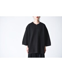 crepuscule | crepuscule 鹿の子7分袖ボタンプルオーバー(ニット/セーター)