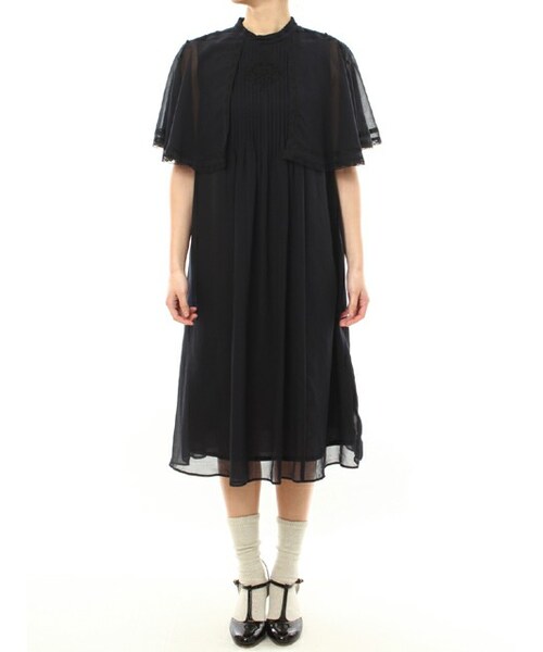 Adieu Tristess アデュートリステス の コットンシルクシフォンクラシカルwayドレス ワンピース ドレス Wear