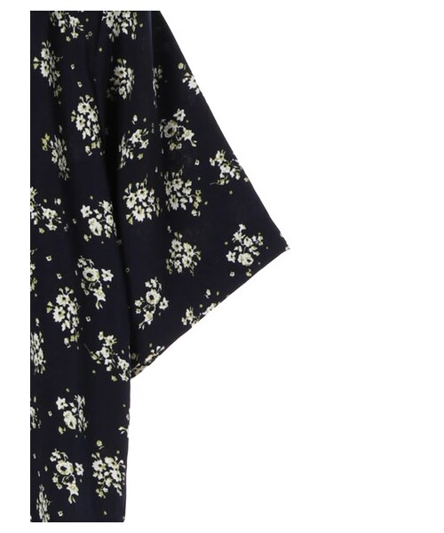 Green　Parks（グリーンパークス）の「花柄開襟シャツ（トップス・オフホワイト/ベージュ/ネイビー・F）」の4枚目の写真