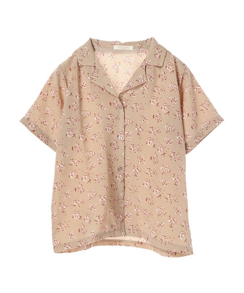 Green　Parks（グリーンパークス）の「花柄開襟シャツ（トップス・オフホワイト/ベージュ/ネイビー・F）」の7枚目の写真