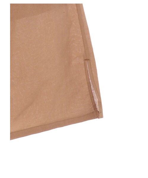 Green　Parks（グリーンパークス）の「麻混ワイドパンツ（パンツ・オフホワイト/ブラック/ブラウン/ギンガムチェック・F）」の5枚目の写真