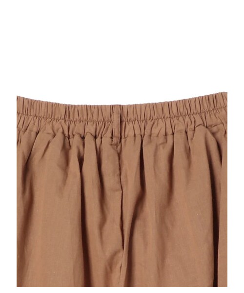 Green　Parks（グリーンパークス）の「麻混ワイドパンツ（パンツ・オフホワイト/ブラック/ブラウン/ギンガムチェック・F）」の6枚目の写真