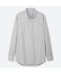 UNIQLO | エクストラファインコットンブロードストライプシャツ（ボタンダウン・長袖）(シャツ/ブラウス)