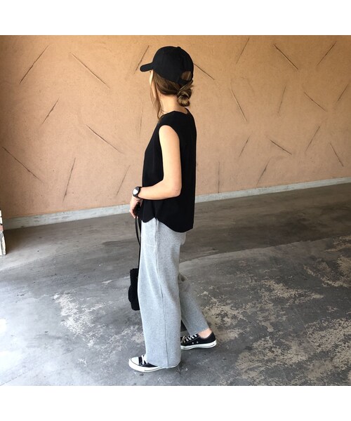 copine（コピン）の「再入荷！着回し力抜群！シンプルワッフルノースリーブ(3color)【クリックポスト対象商品】（タンクトップ・レディース・その他）」の3枚目の写真