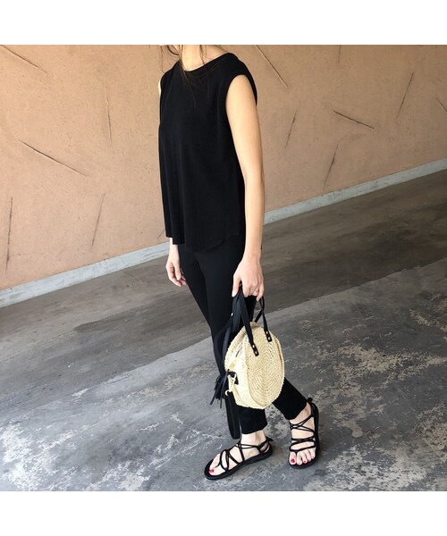 copine（コピン）の「再入荷！着回し力抜群！シンプルワッフルノースリーブ(3color)【クリックポスト対象商品】（タンクトップ・レディース・その他）」の5枚目の写真