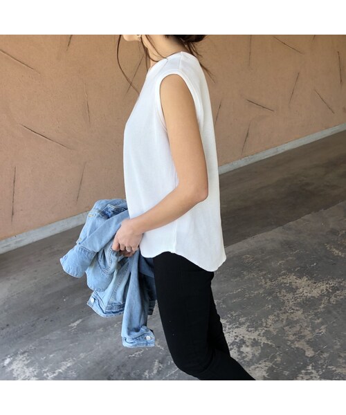 copine（コピン）の「再入荷！着回し力抜群！シンプルワッフルノースリーブ(3color)【クリックポスト対象商品】（タンクトップ・レディース・その他）」の13枚目の写真