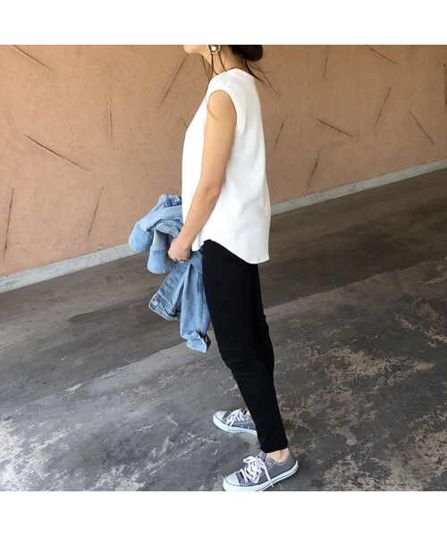 copine（コピン）の「再入荷！着回し力抜群！シンプルワッフルノースリーブ(3color)【クリックポスト対象商品】（タンクトップ・レディース・その他）」の11枚目の写真
