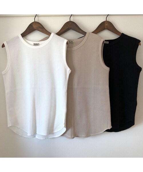 copine（コピン）の「再入荷！着回し力抜群！シンプルワッフルノースリーブ(3color)【クリックポスト対象商品】（タンクトップ・レディース・その他）」の14枚目の写真