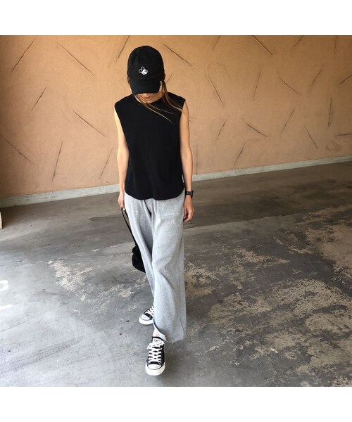 copine（コピン）の「再入荷！着回し力抜群！シンプルワッフルノースリーブ(3color)【クリックポスト対象商品】（タンクトップ・レディース・その他）」の2枚目の写真