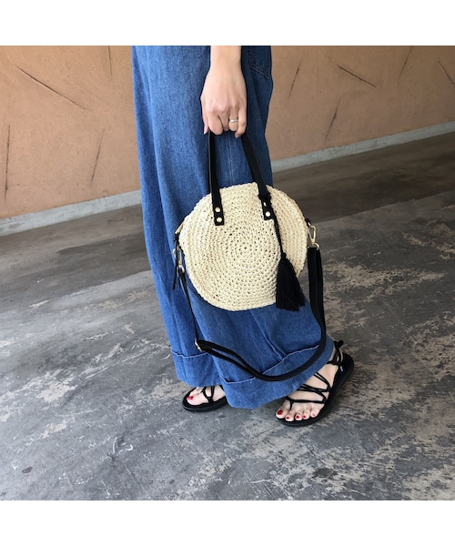 copine（コピン）の「ペーパー素材！2WAYサークルかごバッグ【クリックポスト対象商品】（ショルダーバッグ・レディース・その他）」の15枚目の写真