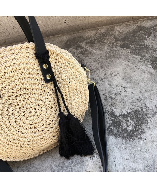 copine（コピン）の「ペーパー素材！2WAYサークルかごバッグ【クリックポスト対象商品】（ショルダーバッグ・レディース・その他）」の3枚目の写真