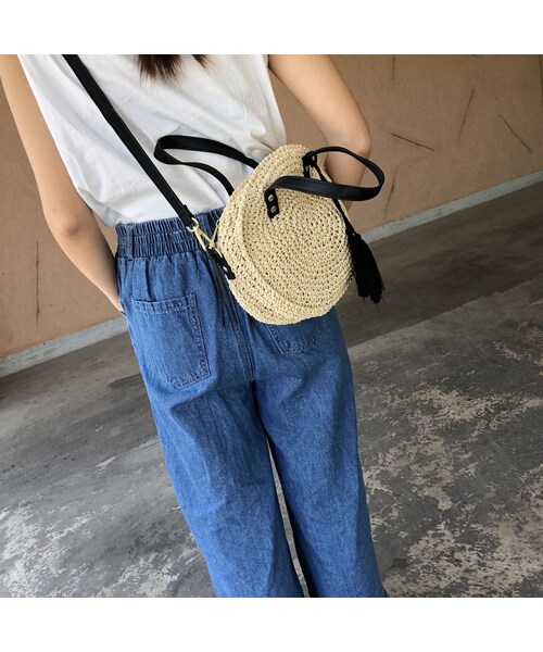 copine（コピン）の「ペーパー素材！2WAYサークルかごバッグ【クリックポスト対象商品】（ショルダーバッグ・レディース・その他）」の14枚目の写真