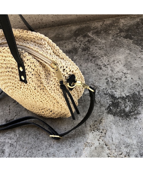 copine（コピン）の「ペーパー素材！2WAYサークルかごバッグ【クリックポスト対象商品】（ショルダーバッグ・レディース・その他）」の4枚目の写真