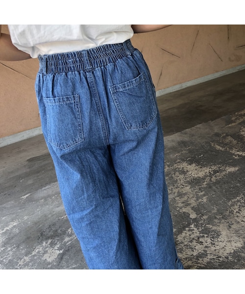 copine（コピン）の「ウエストリボン裾ロールアップワイドデニム(2color)【クリックポスト対象商品】（デニムパンツ・レディース・その他）」の11枚目の写真