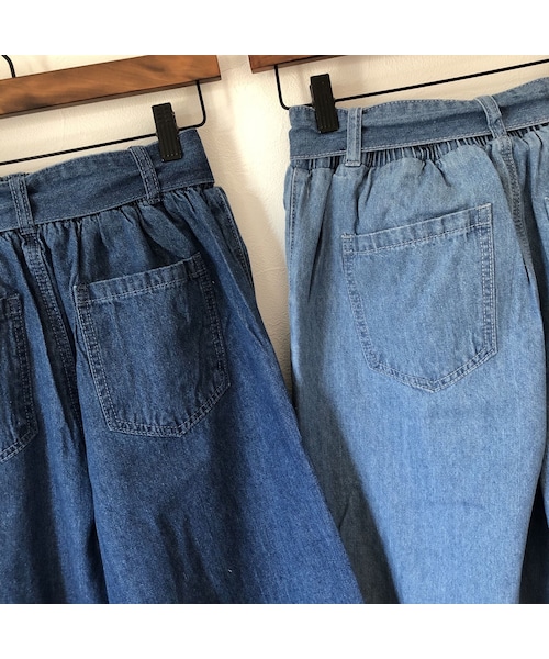 copine（コピン）の「ウエストリボン裾ロールアップワイドデニム(2color)【クリックポスト対象商品】（デニムパンツ・レディース・その他）」の15枚目の写真