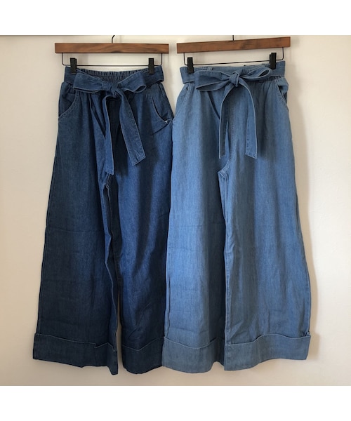 copine（コピン）の「ウエストリボン裾ロールアップワイドデニム(2color)【クリックポスト対象商品】（デニムパンツ・レディース・その他）」の13枚目の写真