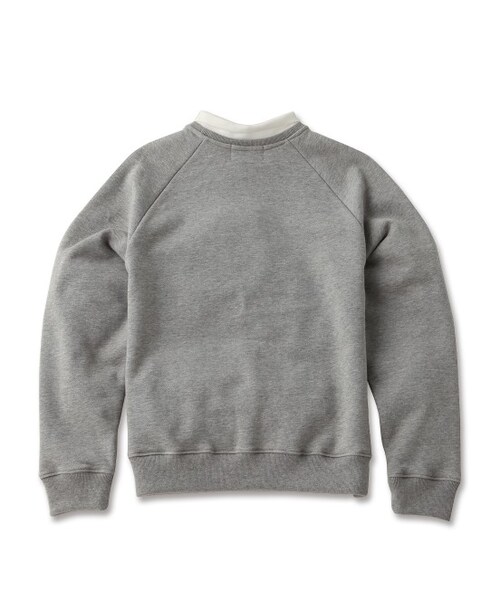 Maison Kitsune（メゾンキツネ）の「KITSUNEプリント　襟付きスウェットプルオーバー　FOX SWEATER（ニット・レディース・グレー/ホワイト系・S）」の4枚目の写真