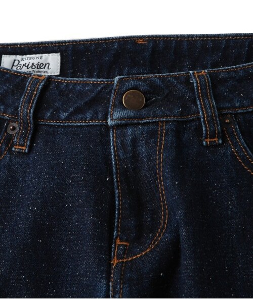 Maison Kitsune(メゾンキツネ)の「スリムカットジーンズ デニムパンツ SLIMCUT JEANS MELANG(パンツ・レディース・ネイビー/ブルー系・25/26/27/28)」の5枚目の写真