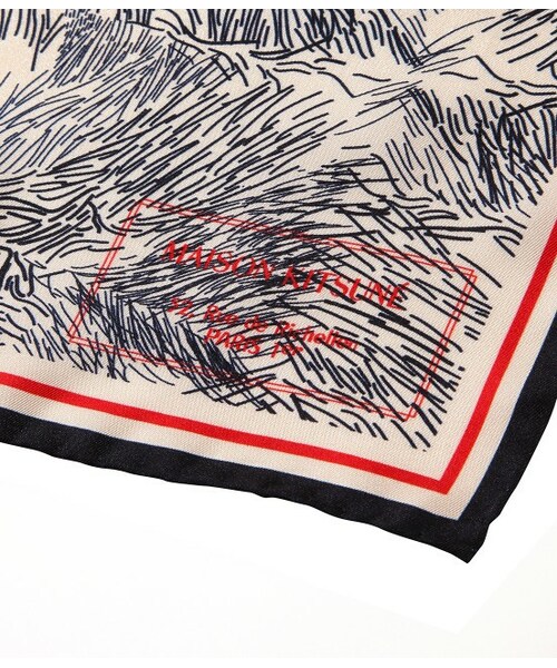 Maison Kitsune（メゾンキツネ）の「シルクスカーフ SILK CARRE