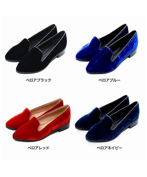 Re:EDIT（リエディ）の「【JJ掲載】【ViVi掲載】【GINGER掲載】ベロアキルティング刺繍千鳥柄トンガリぺたんこフラットスリッポンパンプス[131022re]（シューズ・レディース・ベロアブラック/ベロアグレー/ベロアキャメル/ベロアレッド/ベロアブルー/ベロアネイビー/レオパード/ベロアバーガンディ/チドリ/キルティングブラック/ブロックチェック/ブラックシルバー/ブラックゴールド・XS/S/M/L/LL）」の21枚目の写真