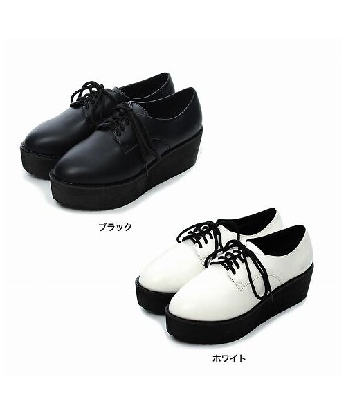 Re:EDIT（リエディ）の「【JELLY掲載】千鳥柄ｏｒレオパード柄orブロックチェック柄orベーシック無地厚底美脚+5cmトンガリオックスフォードレースアップスニーカー[130902new]（シューズ・レディース・ブラック/ホワイト/レッド/ブルー/ネイビー/レオパード/バーガンディ/ブロックチェック/チドリ・S/M/L/LL）」の16枚目の写真