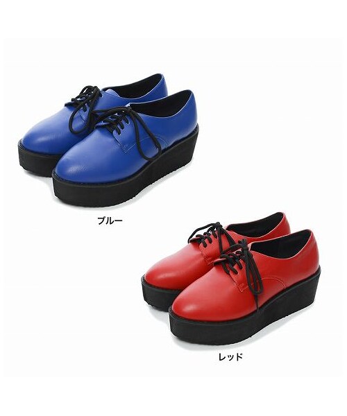 Re:EDIT（リエディ）の「【JELLY掲載】千鳥柄ｏｒレオパード柄orブロックチェック柄orベーシック無地厚底美脚+5cmトンガリオックスフォードレースアップスニーカー[130902new]（シューズ・レディース・ブラック/ホワイト/レッド/ブルー/ネイビー/レオパード/バーガンディ/ブロックチェック/チドリ・S/M/L/LL）」の14枚目の写真