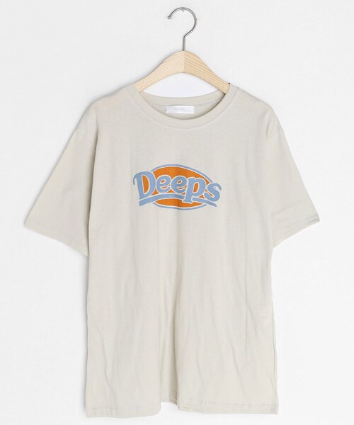 DHOLIC（ディーホリック）の「DeepsプリントTシャツ（Tシャツ/カットソー・レディース・ホワイト/グレー/ベージュ・FREE）」の3枚目の写真