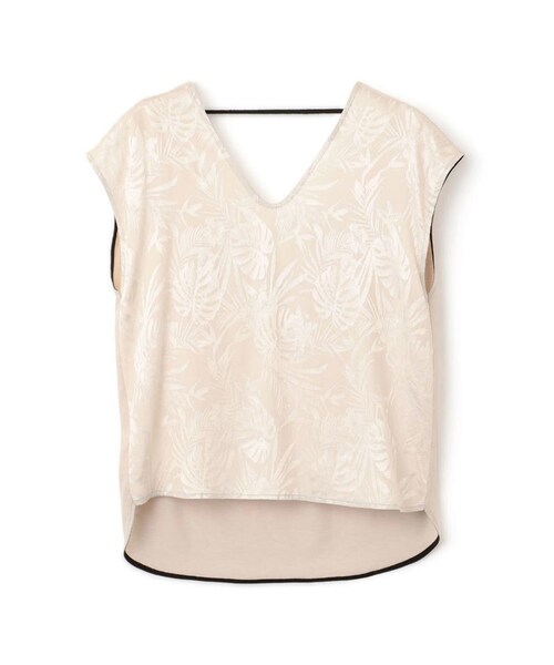 NINE(ナイン)の「NINE トロピカルジャガードブラウス(シャツ/ブラウス・レディース・ホワイト・F)」の1枚目の写真