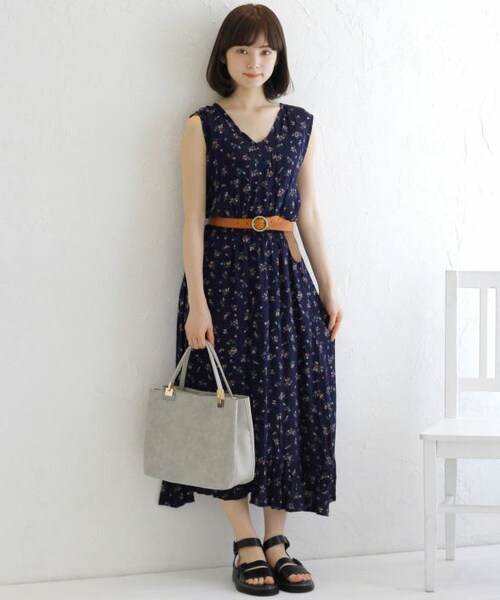 Crisp（クリスプ）の「スクエアトートバッグ（トートバッグ・レディース・ブラック/グレー・FREE）」の3枚目の写真