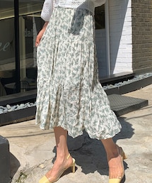 DHOLIC | フローラルリンクルスカート(スカート)