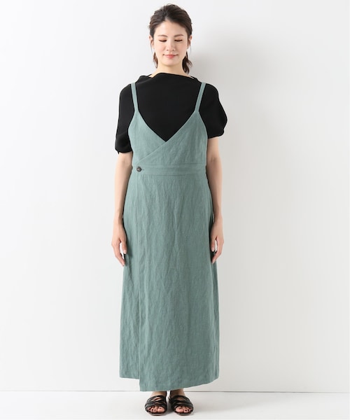 IENA（イエナ）の「IENA LA BOUCLE 綿麻クロス ラップワンピース