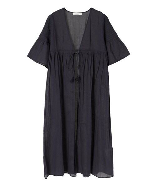 AMERICAN HOLIC（アメリカンホリック）の「袖シャーリングガウンワンピース（ワンピース/ドレス・チャコールグレー/ベージュ/カーキ・F）」の13枚目の写真