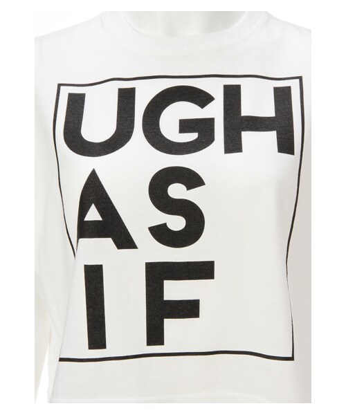 G.V.G.V.（ジーヴィージーヴィー）の「UGH AS IF CROPPED TEE（トップス・レディース・WHITE/BLACK・Ｆ）」の8枚目の写真