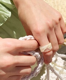 DHOLIC | マーブリングワイドリング(リング)