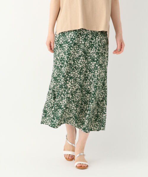 GLOBAL WORK（グローバルワーク）の「フラワーソフトマーメイドスカート（スカート・ブラック/ブラウン/グリーン）」の3枚目の写真