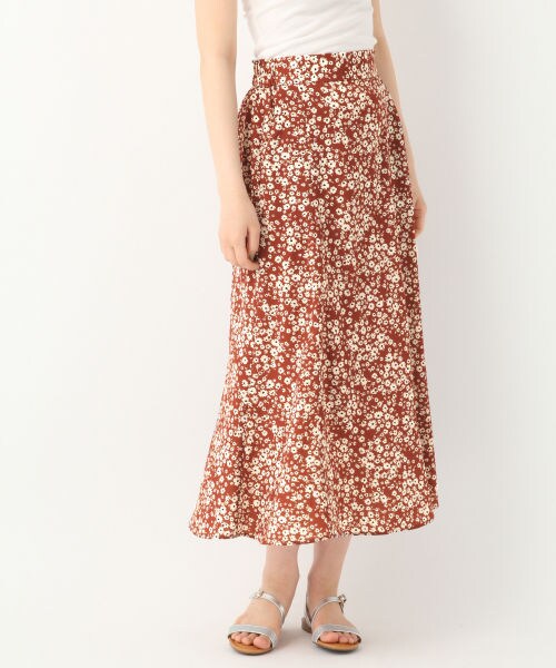 GLOBAL WORK（グローバルワーク）の「フラワーソフトマーメイドスカート（スカート・ブラック/ブラウン/グリーン）」の10枚目の写真