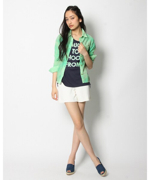 VICKY(ビッキー)の「オゾンボイルカラーシャツ(トップス・レディース・ホワイト/ピンク/ブルー/イエロー/グリーン・M)」の14枚目の写真