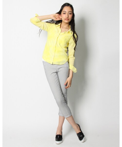 VICKY(ビッキー)の「オゾンボイルカラーシャツ(トップス・レディース・ホワイト/ピンク/ブルー/イエロー/グリーン・M)」の11枚目の写真