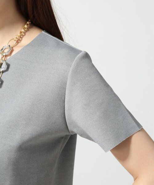 JEANASIS（ジーナシス）の「ライトダイバーセットアップワンピース（ワンピース/ドレス・レディース・グレー/オレンジ・FREE）」の6枚目の写真