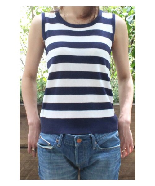JOURNAL STANDARD relume（ジャーナルスタンダード　レリューム）の「C/AC HIGH TWIST ツインニット（カーディガン・レディース・ブラック/ホワイト/ネイビー A/ブルー A/レッド・フリー）」の11枚目の写真