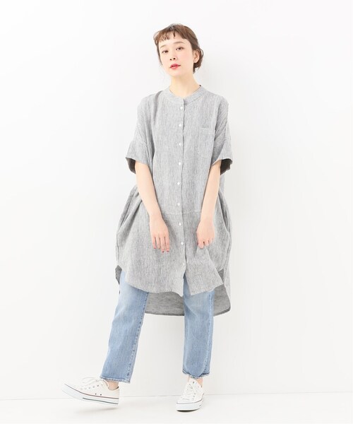 ジャーナルスタンダードラックス SUNDAY IN BED リネンシャツ JOURNAL STANDARD LUXE（ジャーナルスタンダード ラックス）の