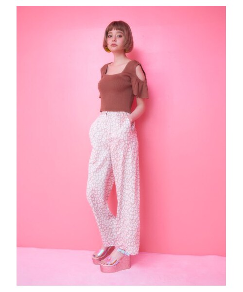 lilLilly（リルリリー）の「レオパードパンツ（パンツ・レディース・PINK/BEIGE・S/M）」の3枚目の写真